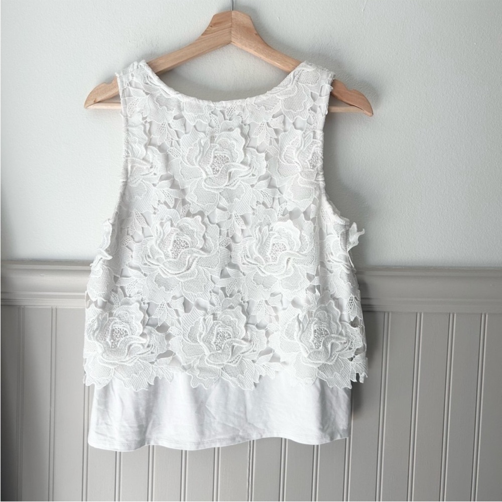 Ella Moss White Floral Lace Tank Top Size XS - Picture 7 of 7